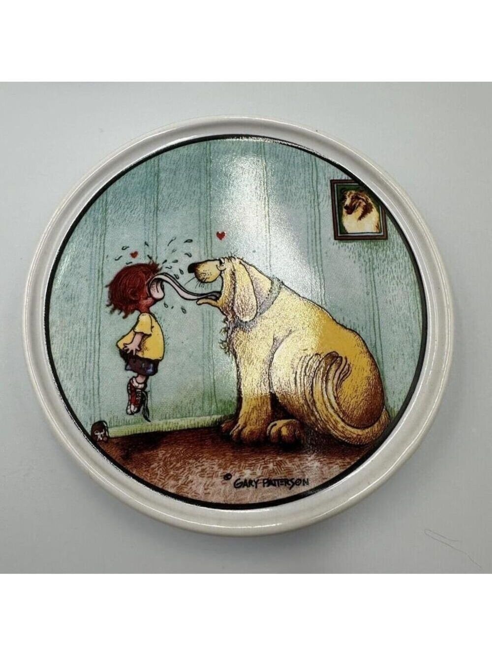 Clay Design Ceramic Coasters Gary Patterson Dog Lovers Set of 4 Rubber Bottom - Picture 2 of 8